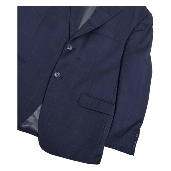 BELLISSIMO 2-piece Wool Business Casual Formal Blazer Jacket Pants SUIT Mens 40S - Picture 9 of 11